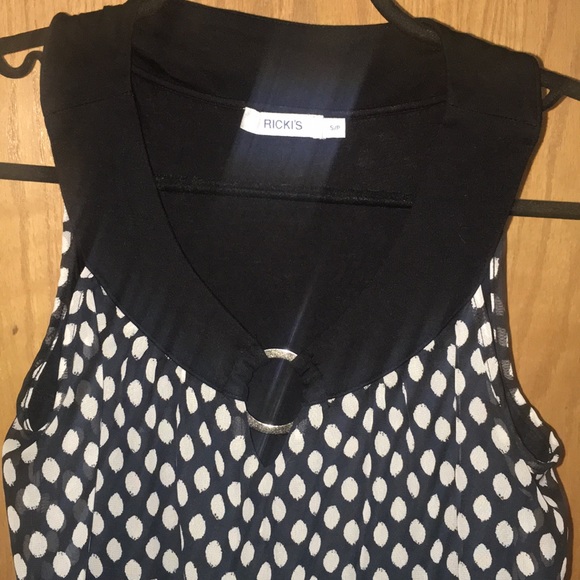 RICKI’S BLACK & WHITE POLKA DOT BLOUSE - Picture 2 of 3